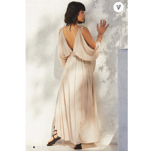 Lulus Dresses & Skirts - NWOT Lulus California Coastline Beige Maxi Swim Cover-Up